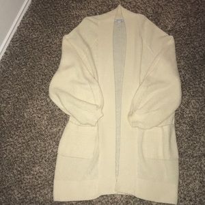 Cream oversized sweater cardigan
